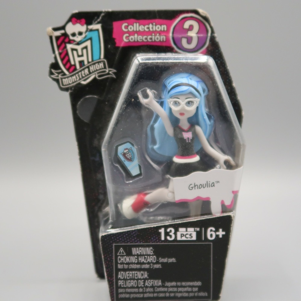 Monster High Mega Bloks Rochelle Poseable Mini Figure Collection 3 Ghoulia Blue
